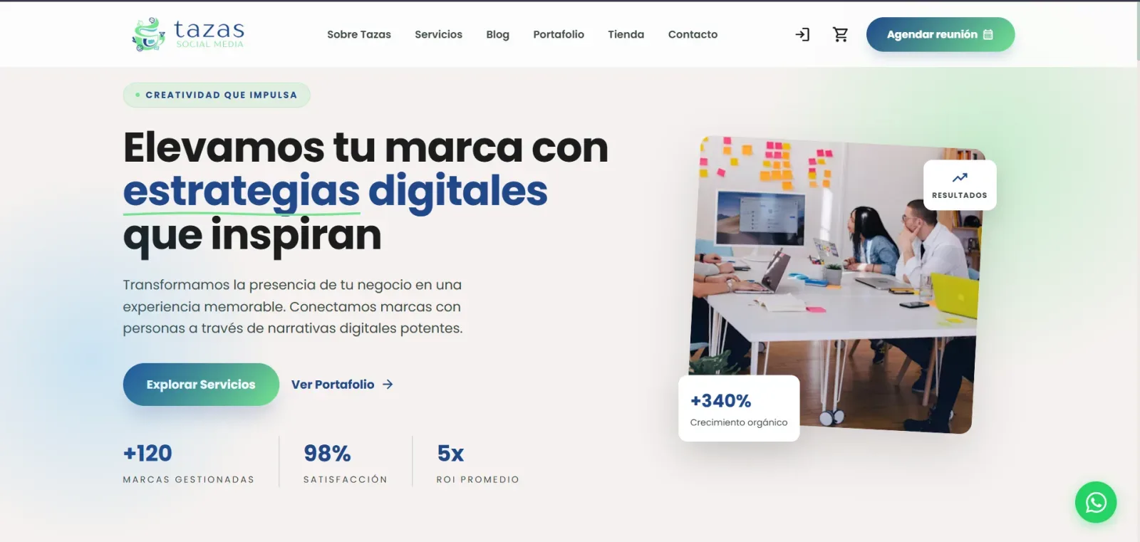 Captura del proyecto Tazas Social Media
